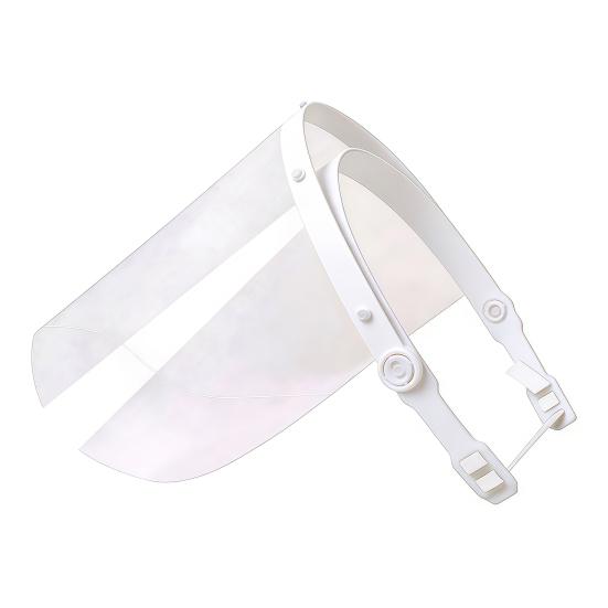 Nastavitelný průhledný obličejový štít proti zamlžování a stříkající vodě s elastickou čelenkou Lehký ochranný štít pro práci, DIY a venkovní aktivity