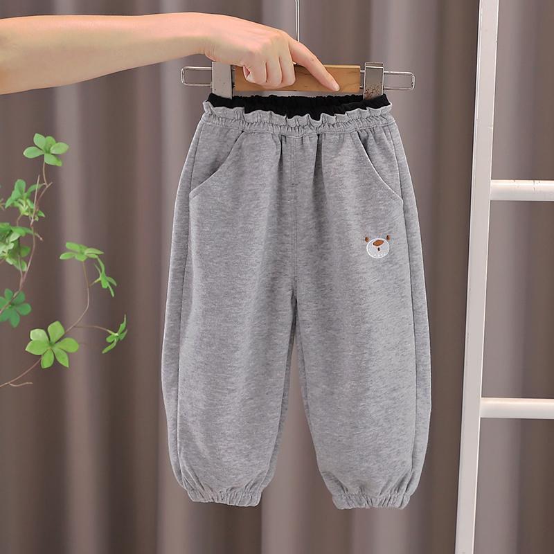 Baby Toddler Boys Cute Dinosaur Pattern Sweatpants Loose Fit Elastic Waist Jogging Trousers With Pockets For Daily Wear