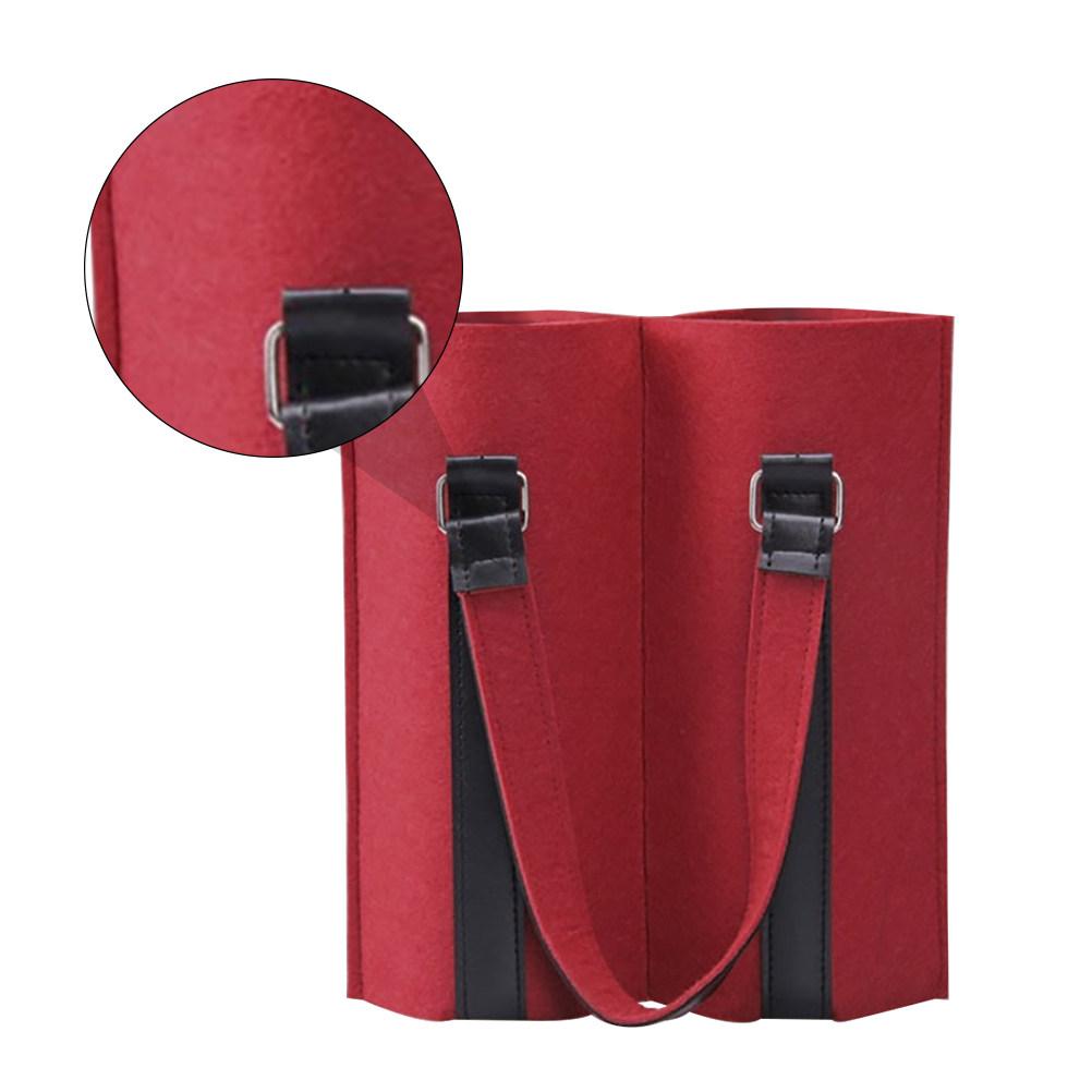 

1Pcs Felt Red Wine Bag Heavy Duty Multi-Bottle Wine Bottle Pouch with Reinforced Handle Reusable Carrier for Restaurant Bar other