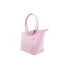 Longchamp Le Pliage Green Solid Color Embroidered Logo Snap Flap Zipper Closure Tote Bag Women Tote Bags Pink 1899919P75