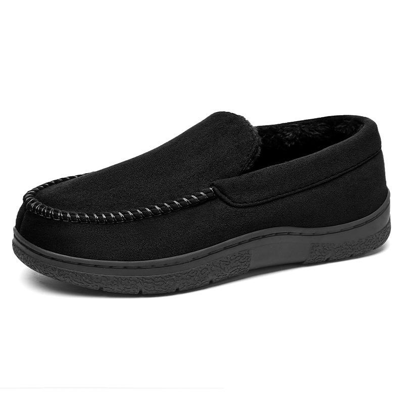 Cotton shoes winter women's TEU home warm slippers lazy shoes large size fluffy shoes coral fleece lazy shoes
