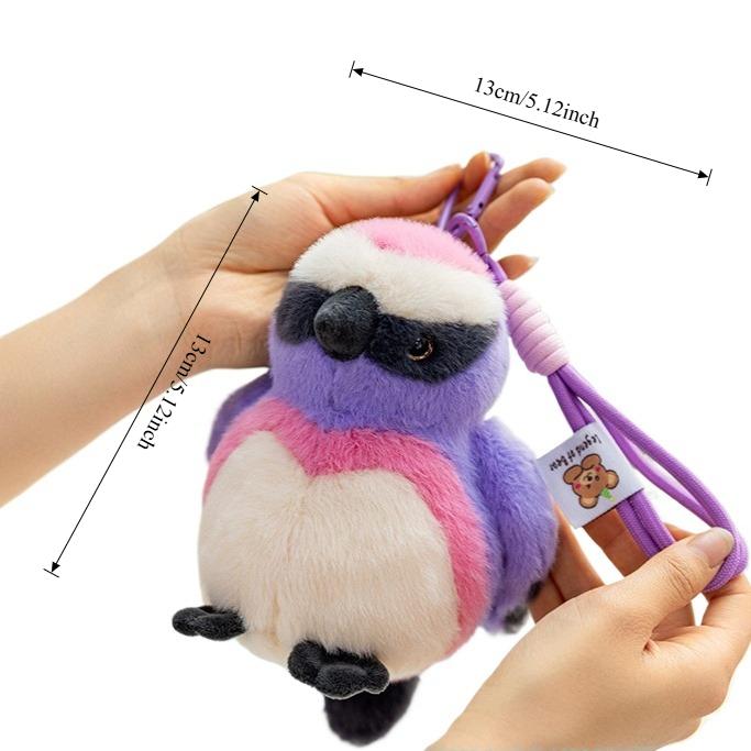 Cute Animation Parrot Plush Keychain Plush Kawaii Pearl Bird Plush Plaything Super Plush Schoolbag Pendant Knapsack Decoration Couple Gift