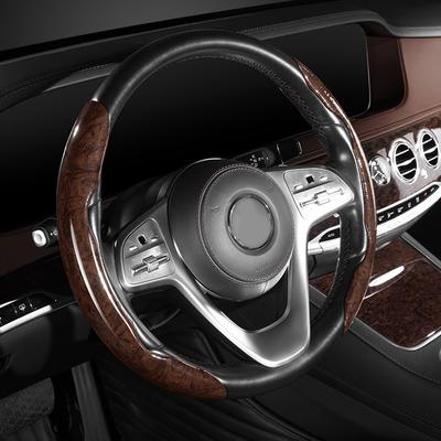 Cover Steering Wheel Cover 2PCS 2x 37-38cm Accessories Booster Car Non-Slip Parts Peach Wood Universal Practical