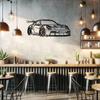 1Pc Metal Wall Art Car Sign 15.75x6.32 Inch Creative Modern Home Decor Gift