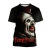 Summer Horror Movie 3D Digital Printed T-shirt Men's Clown Short Sleeved T-shirt