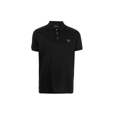 FW21 Label Short Sleeve Polo Shirt Men Tops Black 6K1FCQ-1JTUZ-999