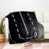 Racing Track Roadway Wall Art Print PosterBlanket Flannel Throw Blanket for Sofa, Bed, Travel, Camping, Office, Couch, Chair, And Bed Gift f