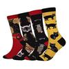 Cansok Mens Socks Footwear Animal Pattern Casual Cotton Set