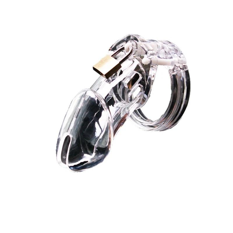 Male Chastity Standard Cage Equipped with 5 Rings of Different Sizes and A Brass Lock To Secure The Male Urethra Adult Sex Toys