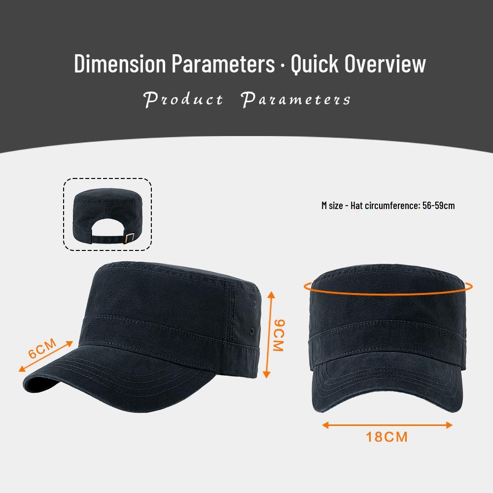 Large Head Military-Style Duckbill Cap - Sun Protection for Middle-Aged & Elderly Men
