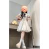 French College Style White Moonlight Dress Women's Summer Beauty First Love On the Run Princess Dress Waist Pleated Short Skirt
