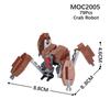 MOOXI Space Wars Series Robot Model MOC Brick DIY Diorama Adult Children Toys Building Block Set Montessori Gift Room Decoration