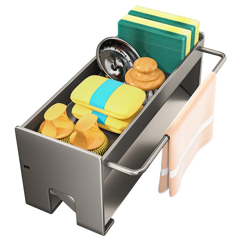 Punch-Free Dishcloth, Bowl, and Plate Drainer Rack for Kitchen/Bathroom Storage