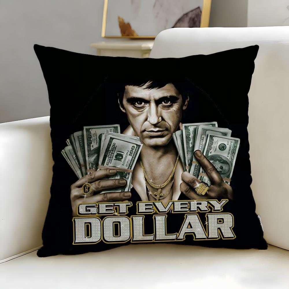 classic movie Scarface Cushion Cover Soft  EasyWash Pillow Case  Versatile for Couch Bed Travel and Office
