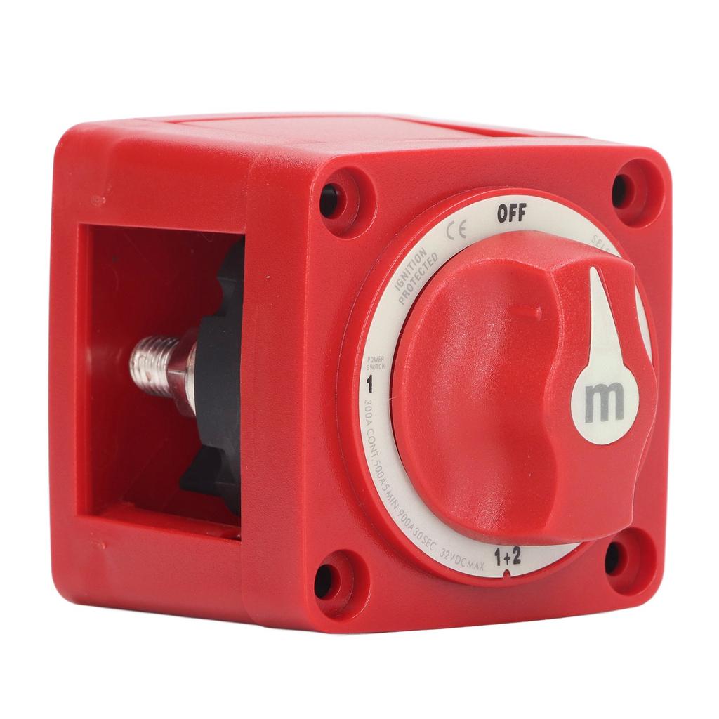 300A Battery Disconnect Switch 3 Post 4 Gear Sensitive Power On Off Battery Switch for RV Marine Automotive Battery