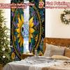 2pcs, 2D FLAT PRINTING Curtains (Without Rod) Moonlit Bloom Festive Fashion Curtains Versatile Durable Polyester Curtains All