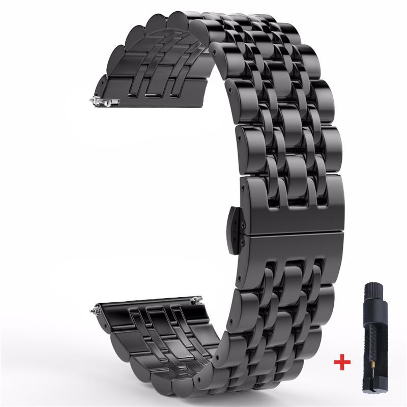 22mm 20mm Band for Samsung Galaxy Watch 3 41 45mm 46mm 42mm Gear S3 Steel Strap Active2 40 44mm Metal Loop for Amazfit BIP 2 GTR