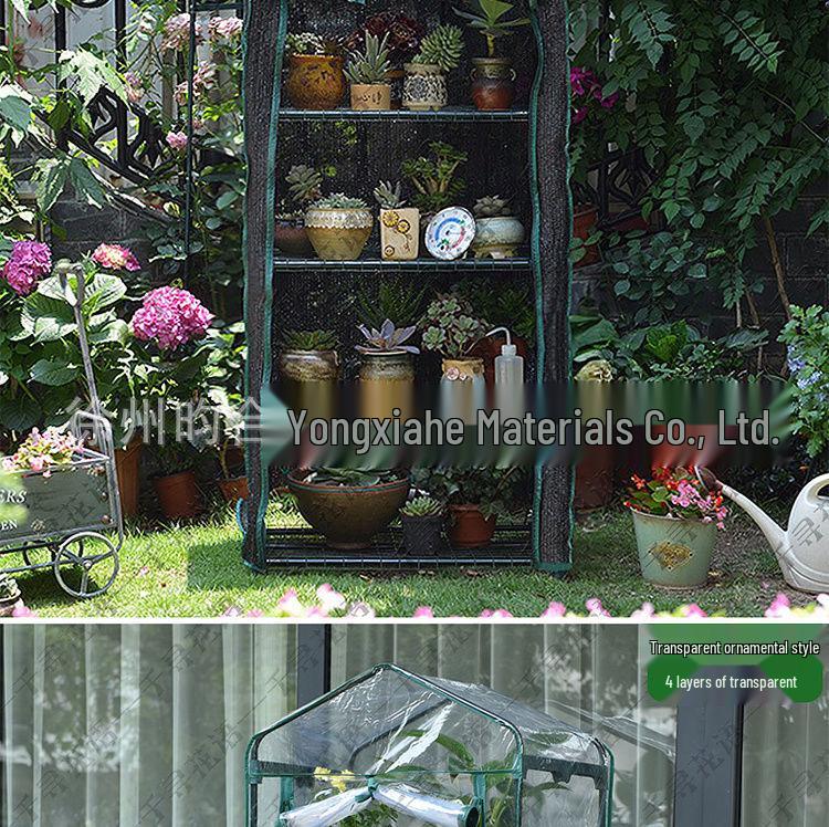 Complete Greenhouse Cover Set: Green Mesh & Transparent PVC Covers for Garden Accessories