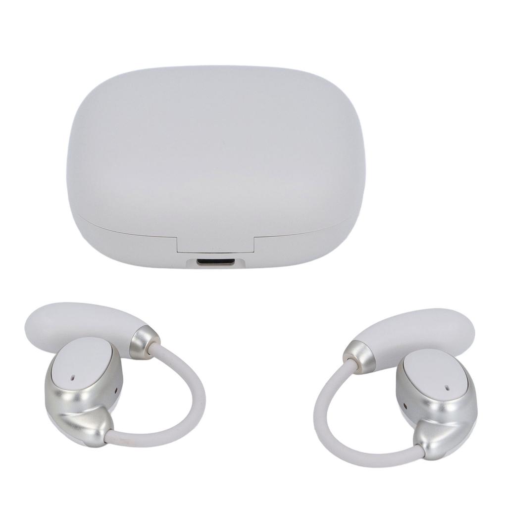 Language Translator Earbud Beige Color Bone Conduction Real Time Voice Translator Earbud