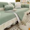 Nordic Weiß Spitze Rock Sofa Kissen Vier Jahreszeiten Universal Non-slip Leder Sofa Abdeckung Chenille Kissen Zurück Handtuch Abdeckung tuch