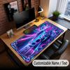 Car Racing Theme Custom Mouse Pad Personalized With Name Text Customized Desk Mat For Office Home Decor