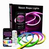 WiFi Bluetooth Color-Changing Neon Music Light Strip, USB Flexible Silicone, DIY Shape, Smart Running Light