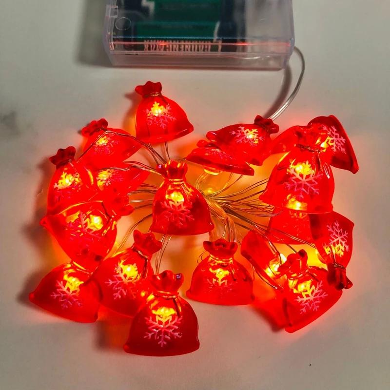 2m 20 Lights Christmas Lights Garland Santa Claus String Lights For Party Decorations Xmas Tree Decor New Year Gift 2025