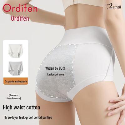 Audiffren Women's Mid-High Waist Period Underwear (2-Pack)