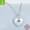 Simple Love Can Be Engraved Diy Pendant, Fashionable And Versatile S925 Sterling Silver Bracelet Necklace Beaded.