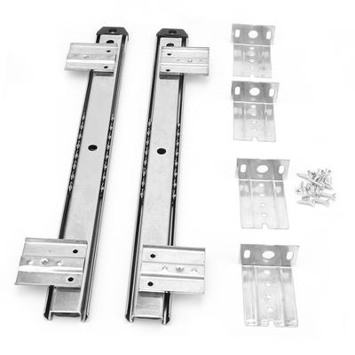2 Pezzi Acciaio Laminato a Freddo Ispessito Supporto per Guide Scorrevoli per Tastiera Scrivania Computer(bianca)