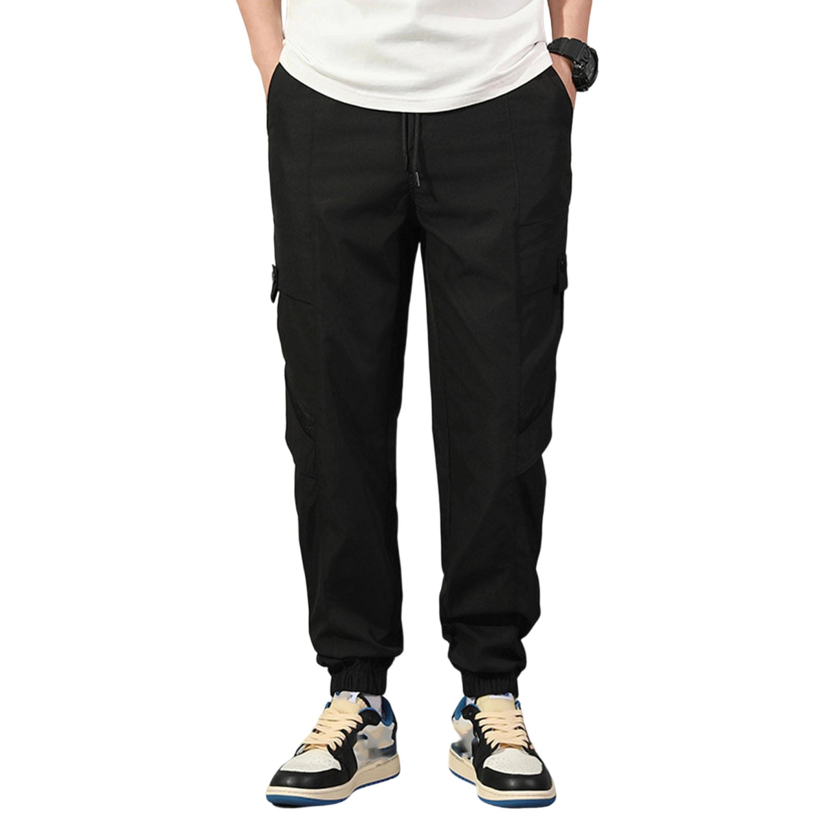 

Мужские Уличные Спортивные Свободные Универсальные Брюки-карго Рабочая одежда XXL чёрный