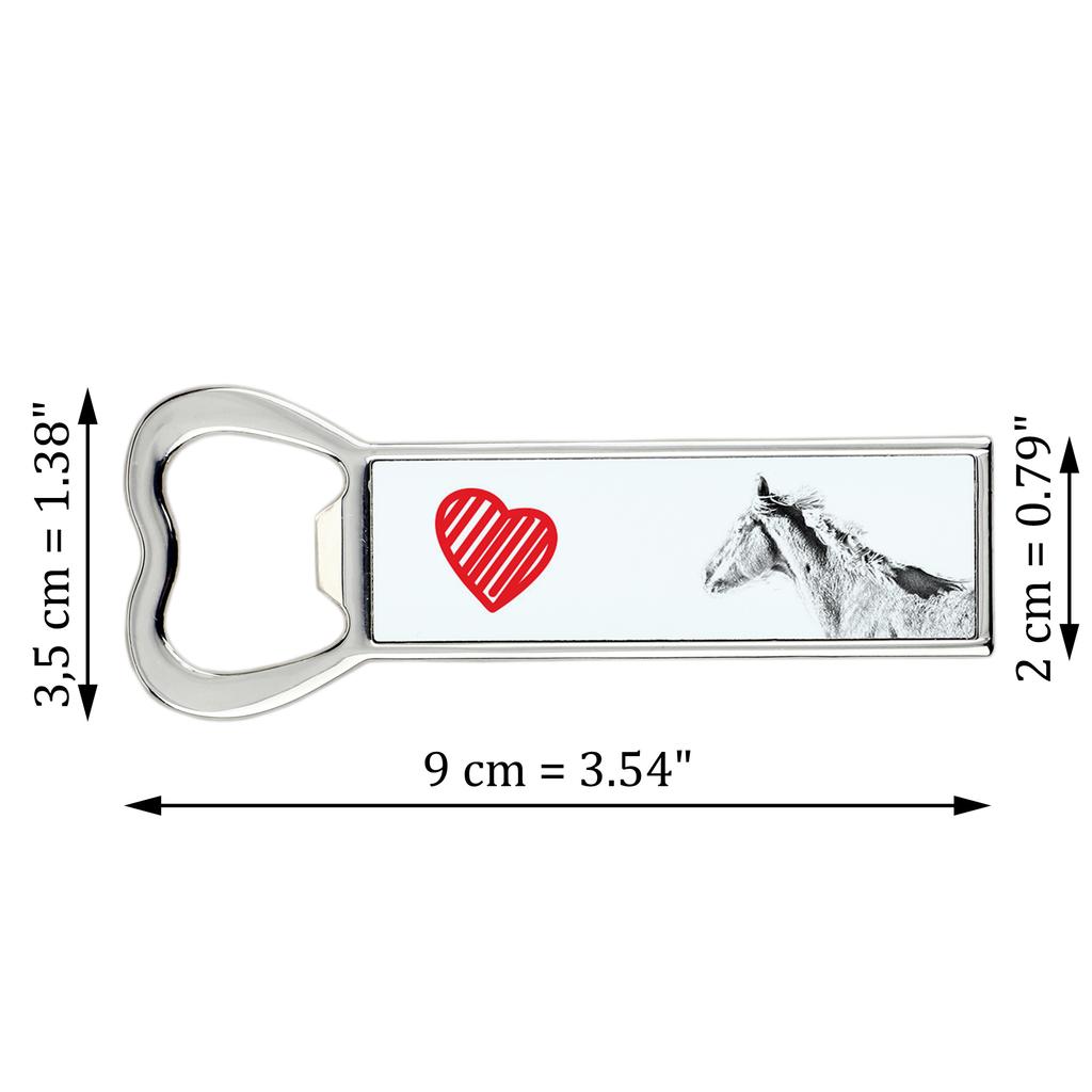 Thoroughbred – Bottle opener with a horse, personalized fridge magnet bottle opener | Art-Dog