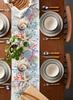 Summer Marine Coral Linen Table Runner Dresser Scarf Decor Farmhouse Kitchen Dining Table Runner Holiday Party Decorations