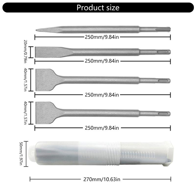 Professional Portable 4Piece Chisel Kit Featuring High Strength Steel Suitable for Hobbyists Efficient Cutting & Carving
