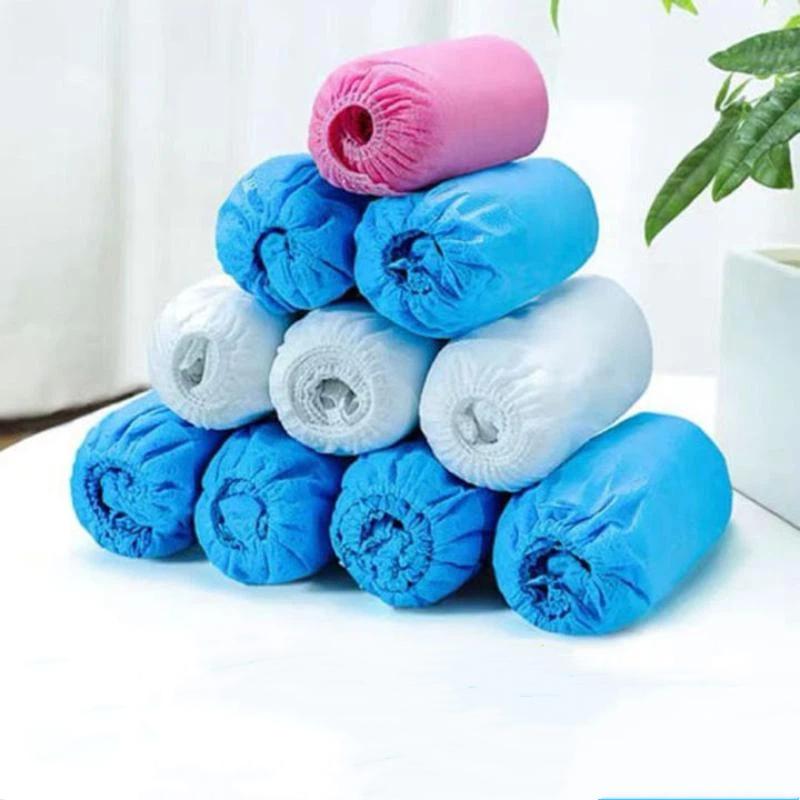 100Pcs Disposable Non Slip Shoe Covers Dust Proof Foot Coverings for Computer Room Data Center Clean Workshop Use