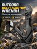 12 in 1 Multitool Adjustable Wrench Folding Pocket Tool with Knife Saw Screwdriver Bottle Opener for Camping DIY Outdoor Repair