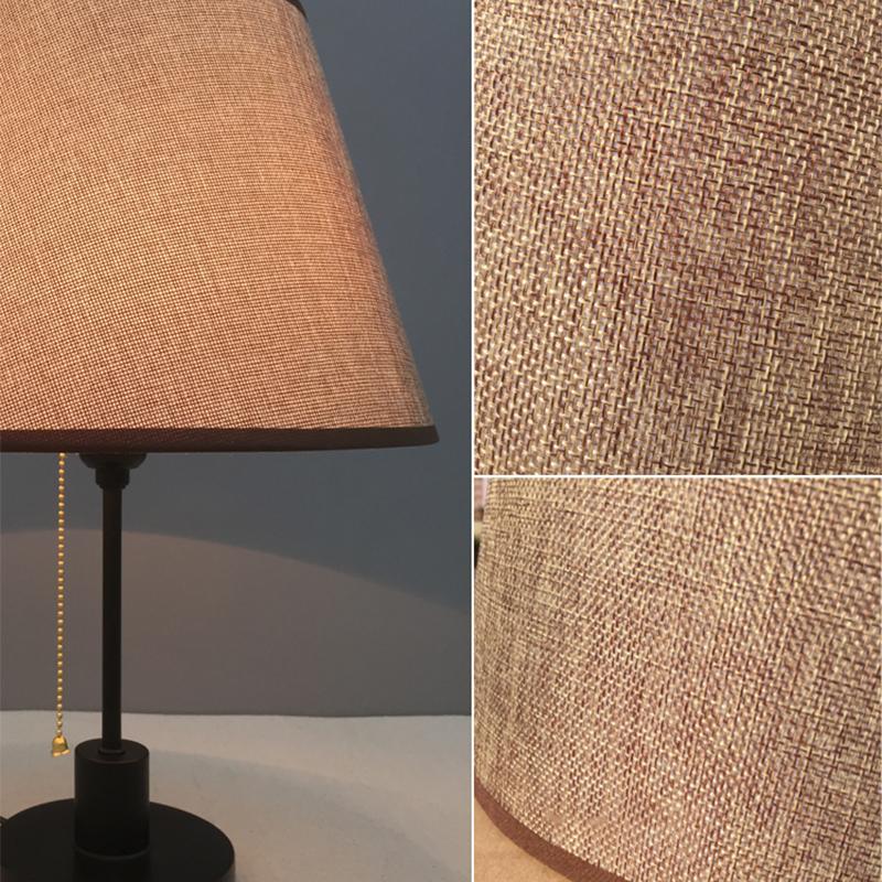 Table Lamp Shade Retro Linen Fabric Lampshade Bedroom Bedside Lamp Studies Hotel Wall Lamp Lampshade Floor Light Cover E27