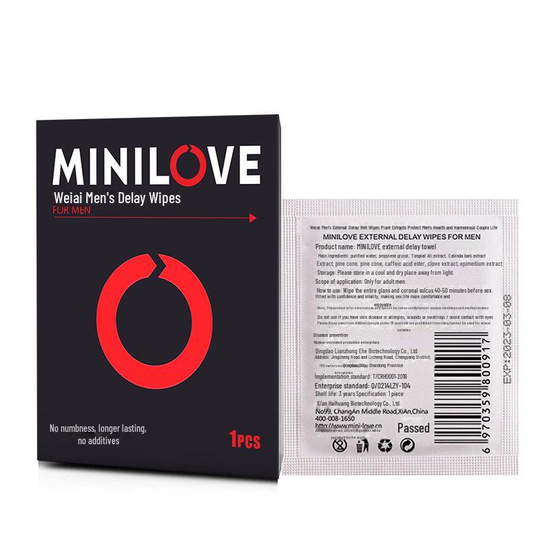 MINILOVE Men's Delay Towel - Single Piece Adult Toy (2000 pcs/box)