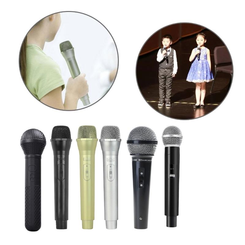 Microphone Kids For Toy Microphones Props Pretend Play Party Toy Props Karaoke Adults Fake Mic Costume