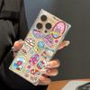 Clear Square Back Tube Case Protection For iPhone 14 Pro Max 12 13 16 ProMax 15 Plus 11 Anti-Oxygen,Milk Tea Pattern Casing