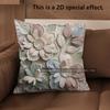 2D Floral Embroidered Pattern Decorative Pillow Covers Pattern Cushion Cover Suitable For Sofa Bedroom Car Pillow Cover