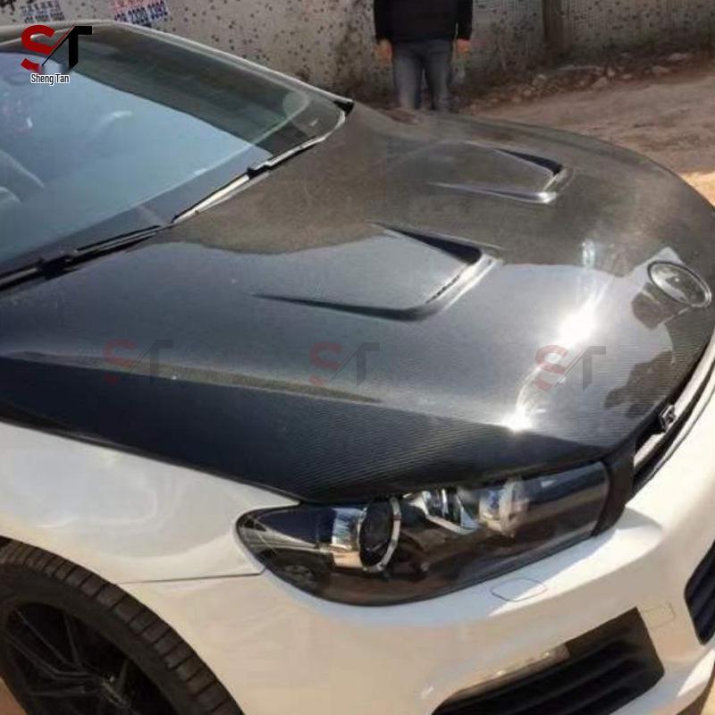 Volkswagen Scirocco Carbon Fiber Front Hood Modification Kit