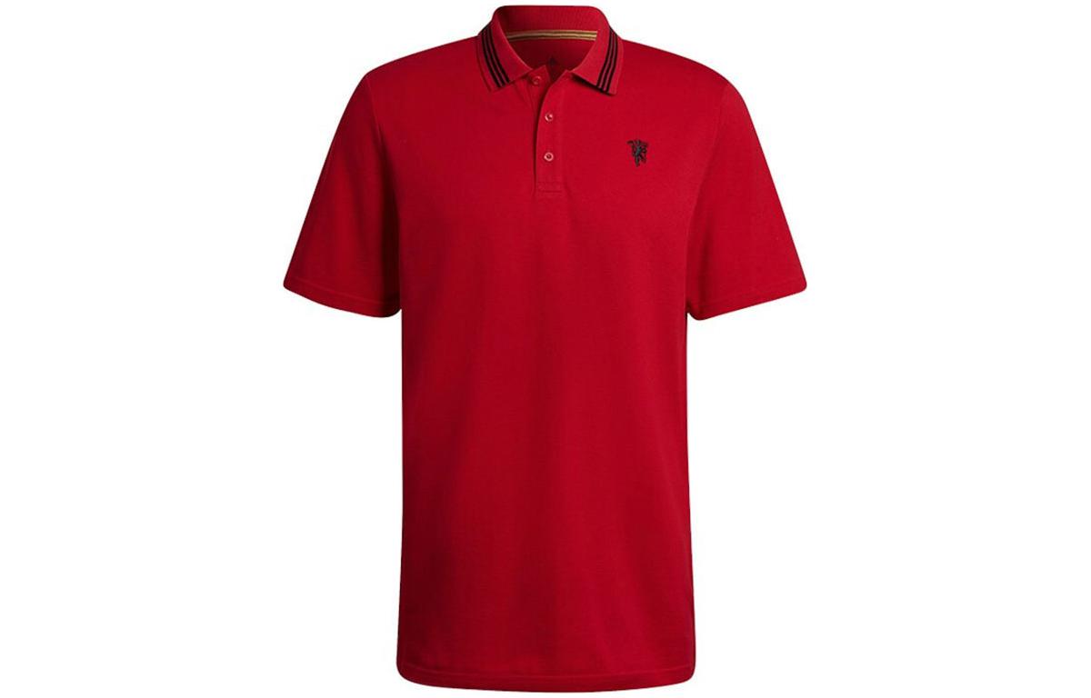 Adidas Manchester United Polo Shirts Men s Red Polo Collar Moderate Straight Fit H56686 S
