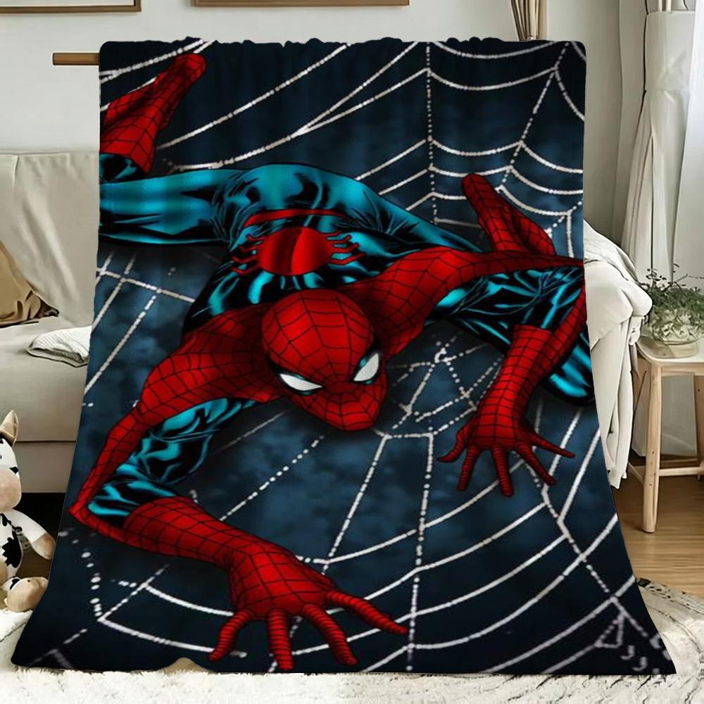 Spider Man Action Pose Blanket Blanket Soft And Comfortable Bedroom Digital Printing Machine Washable