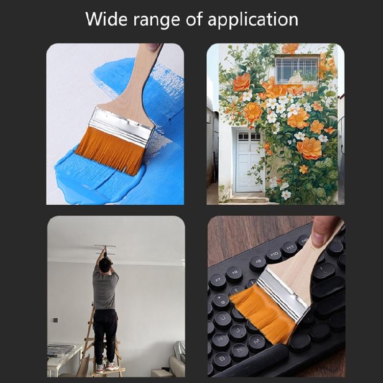 10Pieces Small Paint Brushes with Soft Bristles and Wood Handle Include Gloves for Wall Cabinets Fence and Touch Up