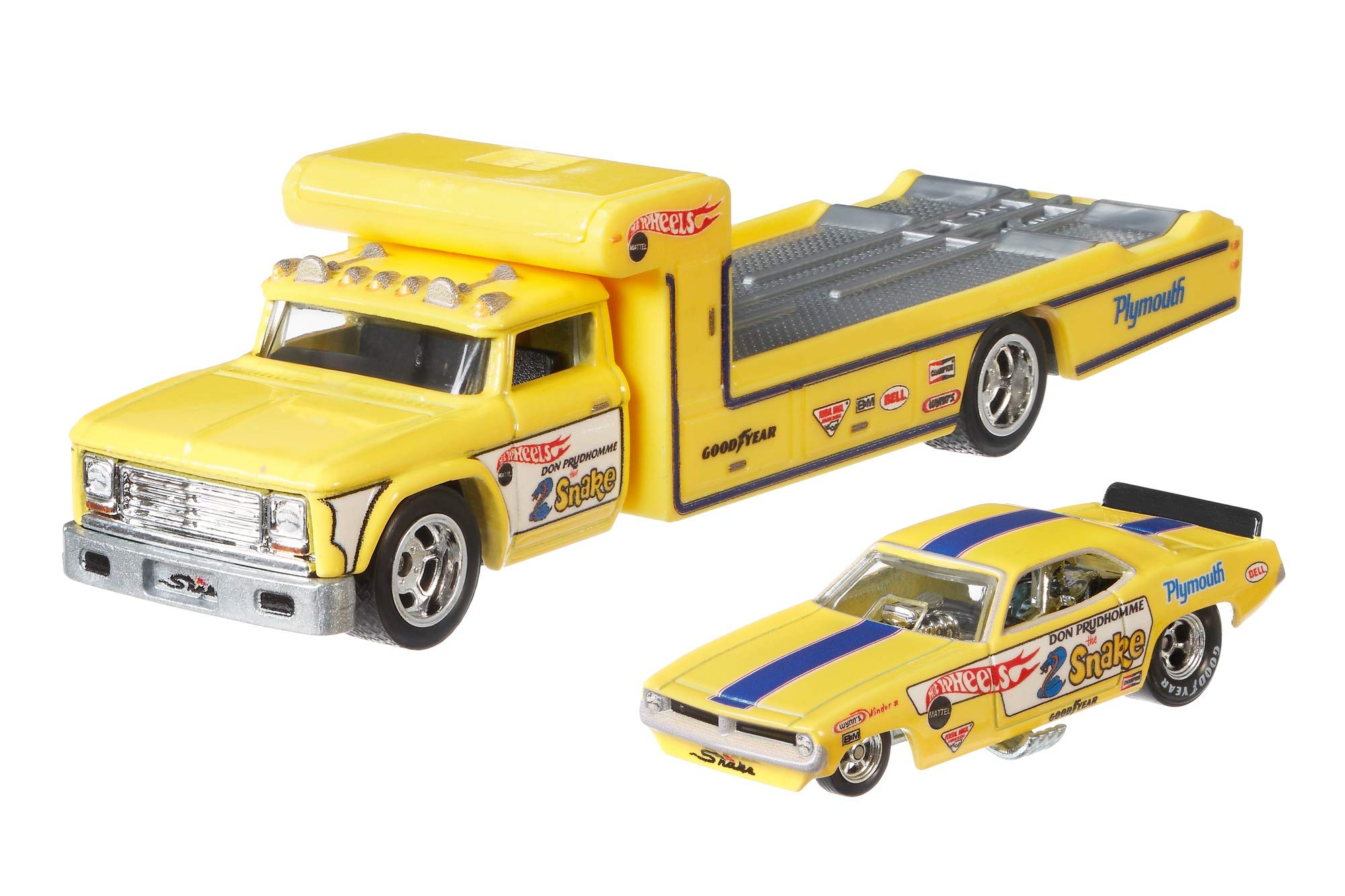 

2018 Hot Wheels TEAM TRANSPORT B Assortment Plymouth Cuda Funny Car 72 PLYMOUTH CUDA FUNNY RIG [FLF57] (HOT WHEELS) CAR/RETRO жёлтый