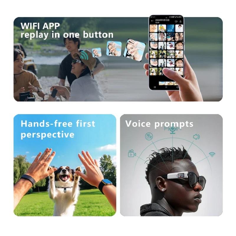 High-definition Wearable Glasses-style Camera, Outdoor Sports Camera, Portable Life Recorder