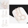 Elegant Rose Gold Moon And Sun Earrings Fashion Alloy Minimalist Jewelry For Women