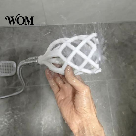 Shower Head Head, 3D Printed Hollow Woven Rainfall Sprayer, Clog-Free Self Cleaning Easy Clean Installation Bathroom Accessory Full Body