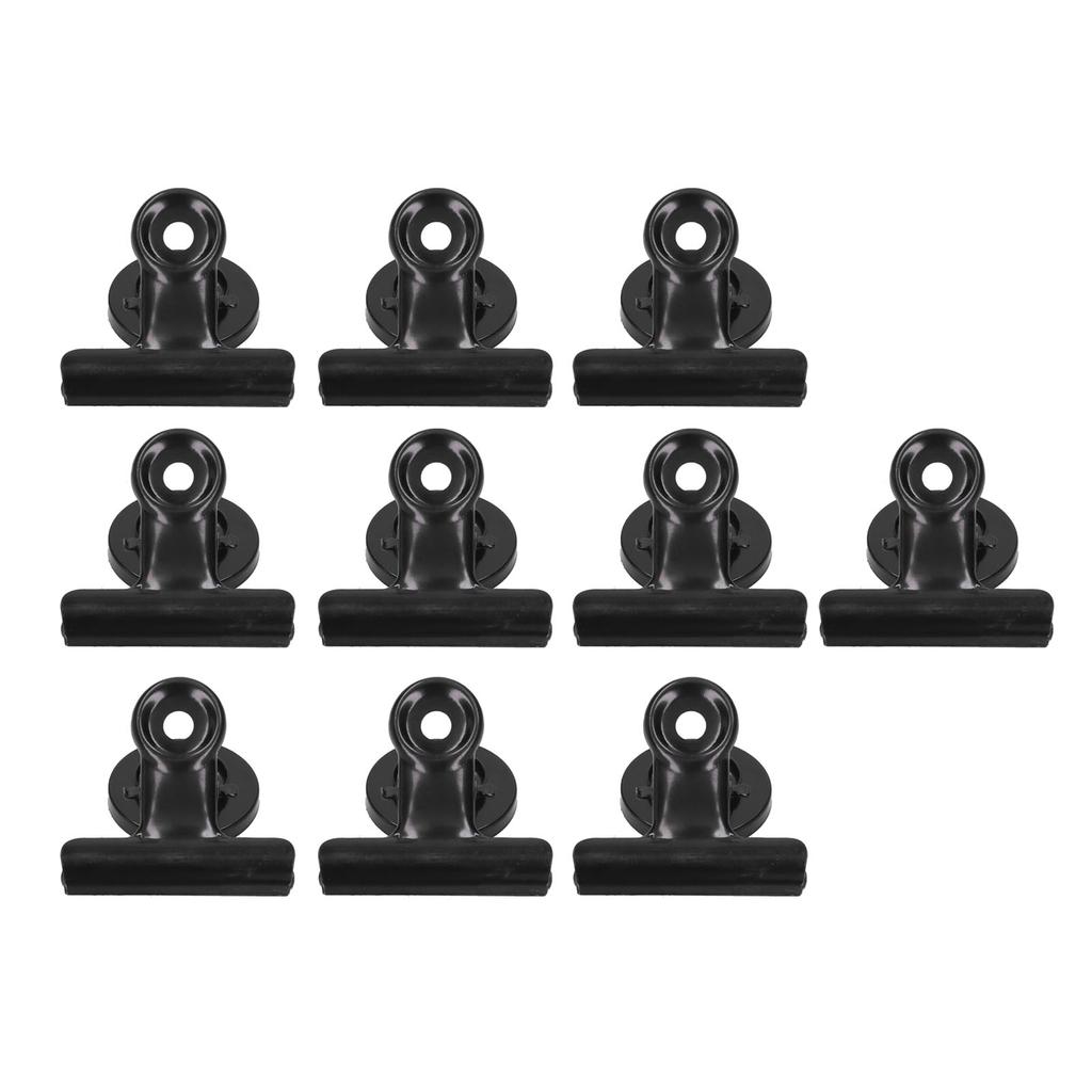 10Pcs Magnetic Clips Stainless Steel Nickel Plated Round Fixing Force Magnet Fastening SetBlack